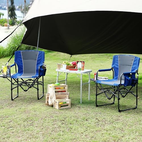 GarveeLife Oversized Directors Camping Chair Support 330 lbs, 1 PCS Blue