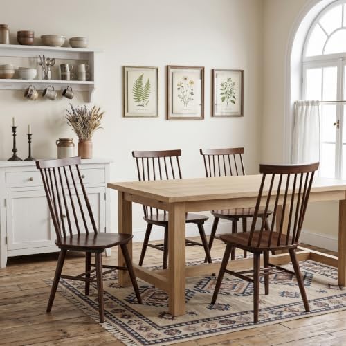 DUHOME Walnut Wooden Dining Chairs Set of 4