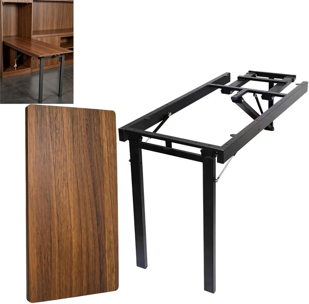 AIZYR in-Cabinet Wall-Mounted Folding Table, Wall-Mounted Folding Table Brack...