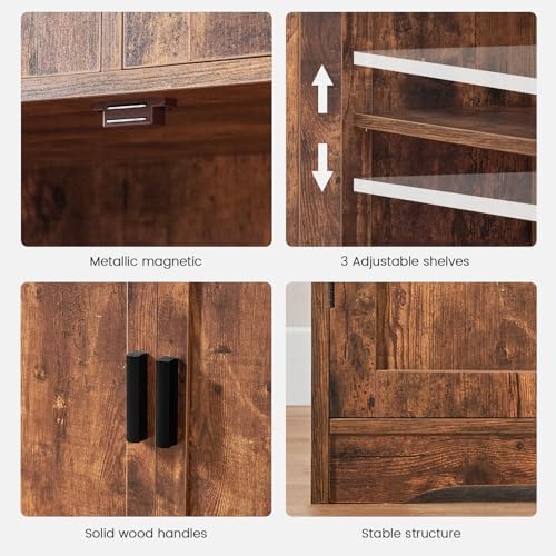 Iwell Bathroom Storage Cabinet with 2 Drawers, Small Kitchen Pantry Cabinet