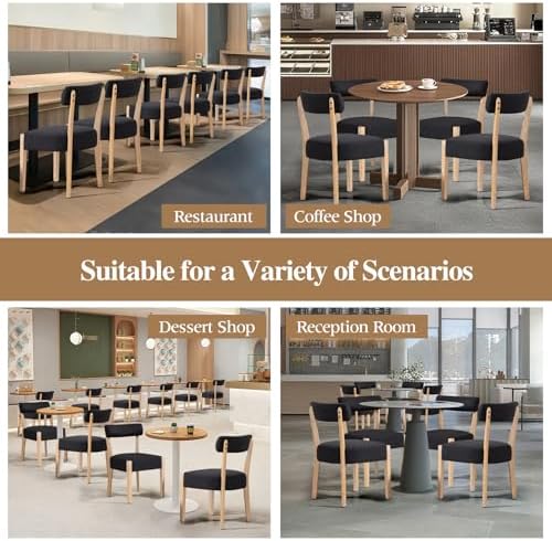 ZJhome Dining Chairs,Set of 2 Mid-Century Modern Wooden Kitchen Chairs with L...