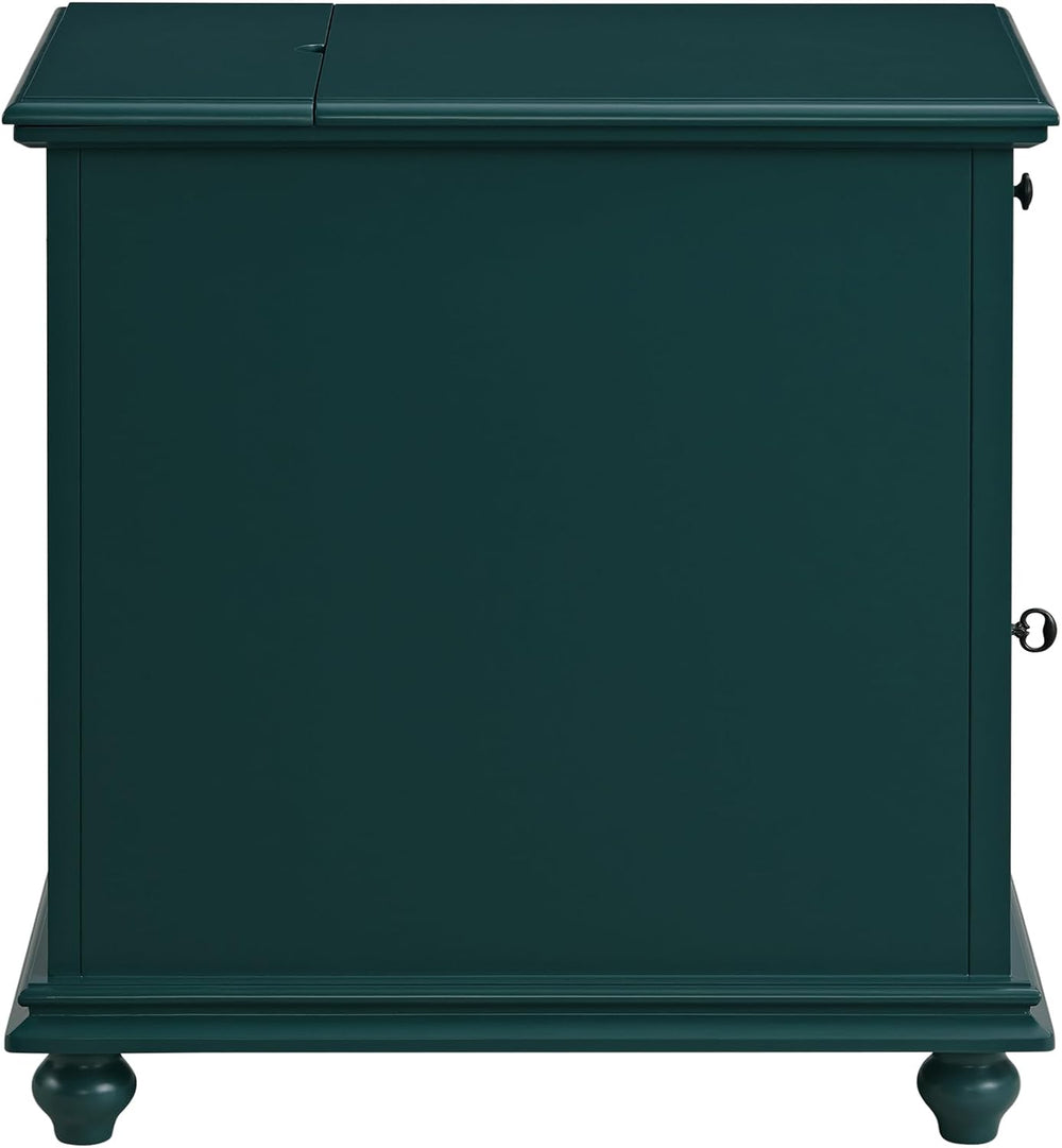 Martin Svensson Home Elegant Chairside End Table with Power — 24″W x 16″D x 2...