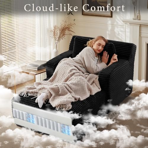 65.4" Chaise Lounge Chair Indoor, Oversized Couch | No Assembly, Cloud C...