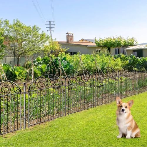 Getlay Tall Garden Fencing 36 Inch High, 2 Panels Total Length 4.4 Ft Dog Fen...