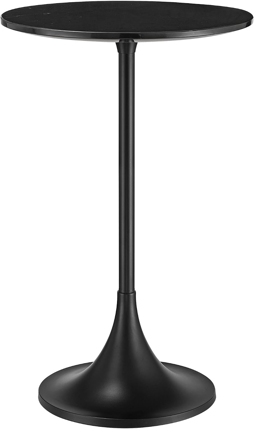 Studio 55D Studio 55 Mesita 24" End Table Black Marble Top with Black Fi...