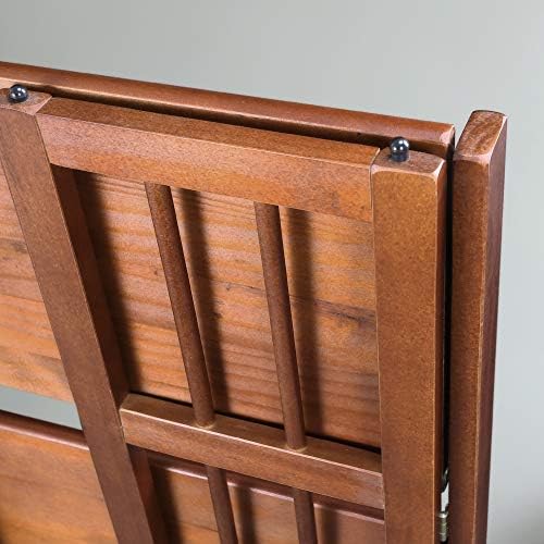Casual Home 3-Shelf 27.5" Wide Folding Stackable Bookcase, Walnut (New)