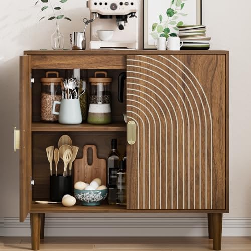 Sideboard Buffet Cabinet with Storage,Sideboard Buffet with Doors and Adjusta...