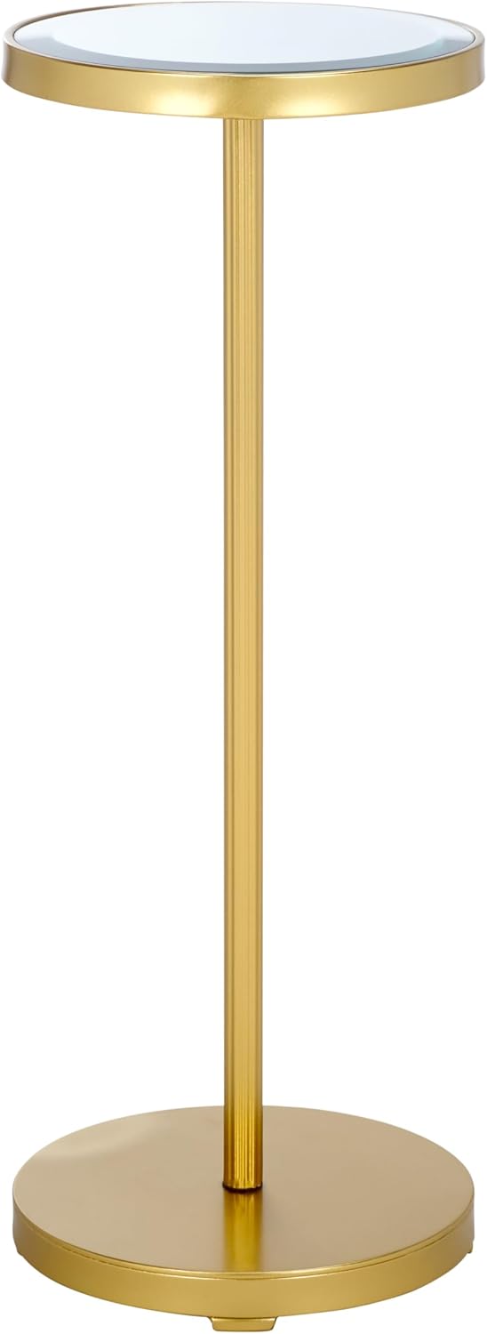 SAFAVIEH Home Collection - Paku Side Table, Gold Round Pedestal Accent Table ...