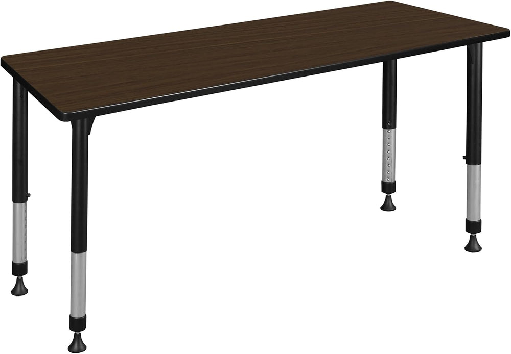 Regency Kee 60 x 24 in. Height Adjustable Classroom Activity Table- Neo Walnu...
