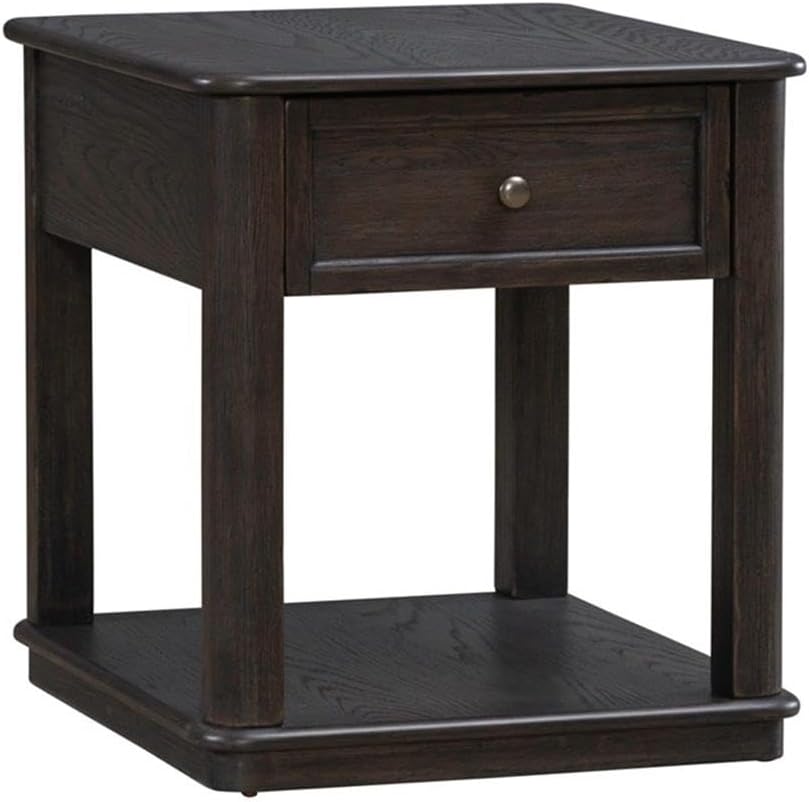 Pemberly Row 3 Piece Table Set, Rubberwood and Oak Veneers, Aged Oak Finish, ...