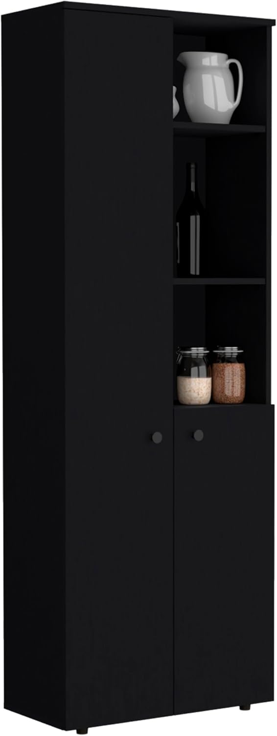 Riner 67" Slim Pantry Cabinet, 5-Tier Storage Shelves with Doors for Kit...
