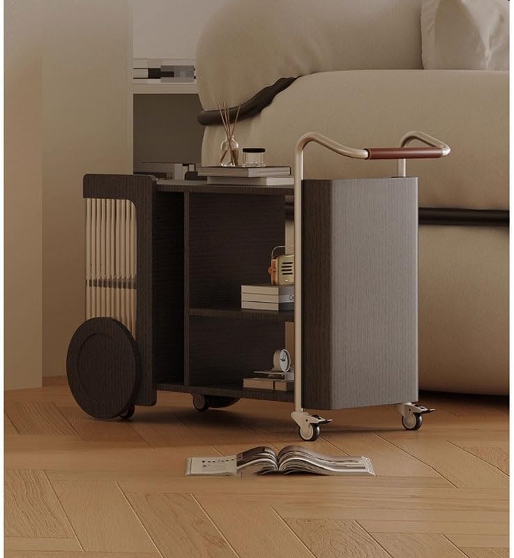 Tiny Side Table Modern Trolley Rack Simple Mobile Side Table Cabinet Home Liv...