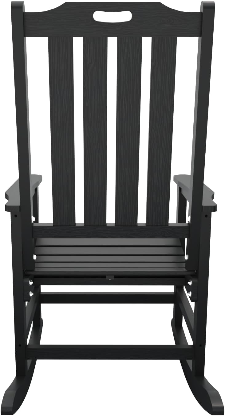 THOEOE Outdoor Rocking Chairs, Oversized Patio Rocking Chair | HDPE Outdoor R...