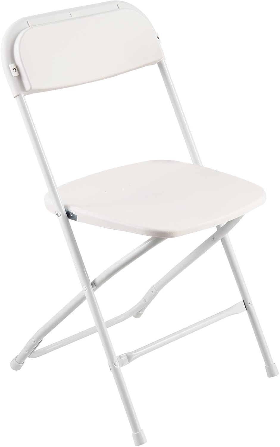 VEVOR 4 Pack Folding Chairs, Foldable Plastic Chair with Reinforced Metal Fra...