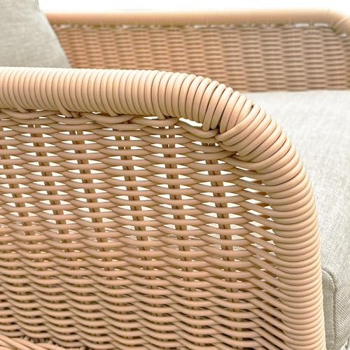 Christopher Knight Home Nadine Patio Rocking Chair, Wicker Rocker, Wood Leg R...