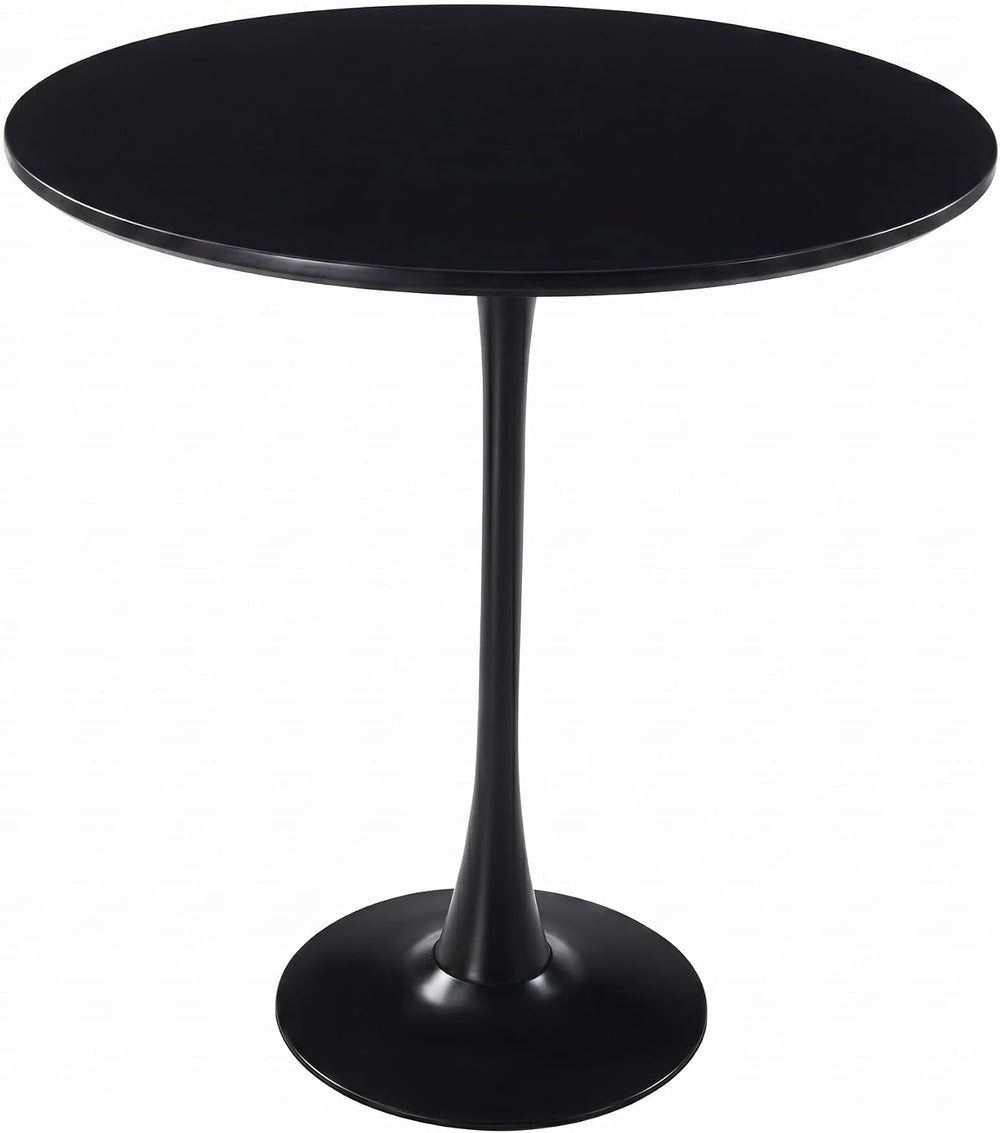 LeisureMod Bristol Collection 35" Round Bar Height Table, Modern MDF Top...