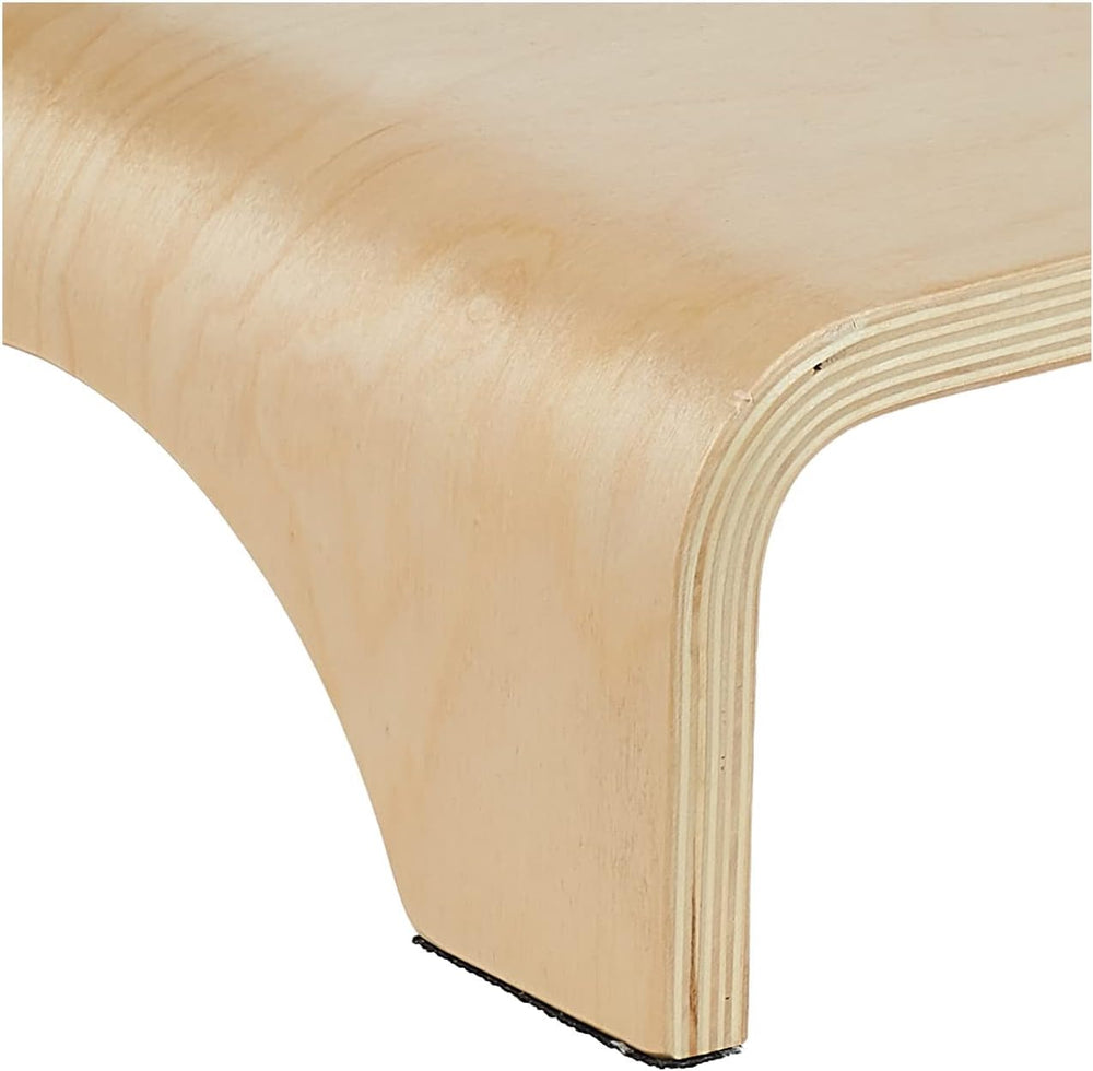 EARTHLITE Wooden Step Stool - Beautiful Finish, Large Surface, Strong & S...