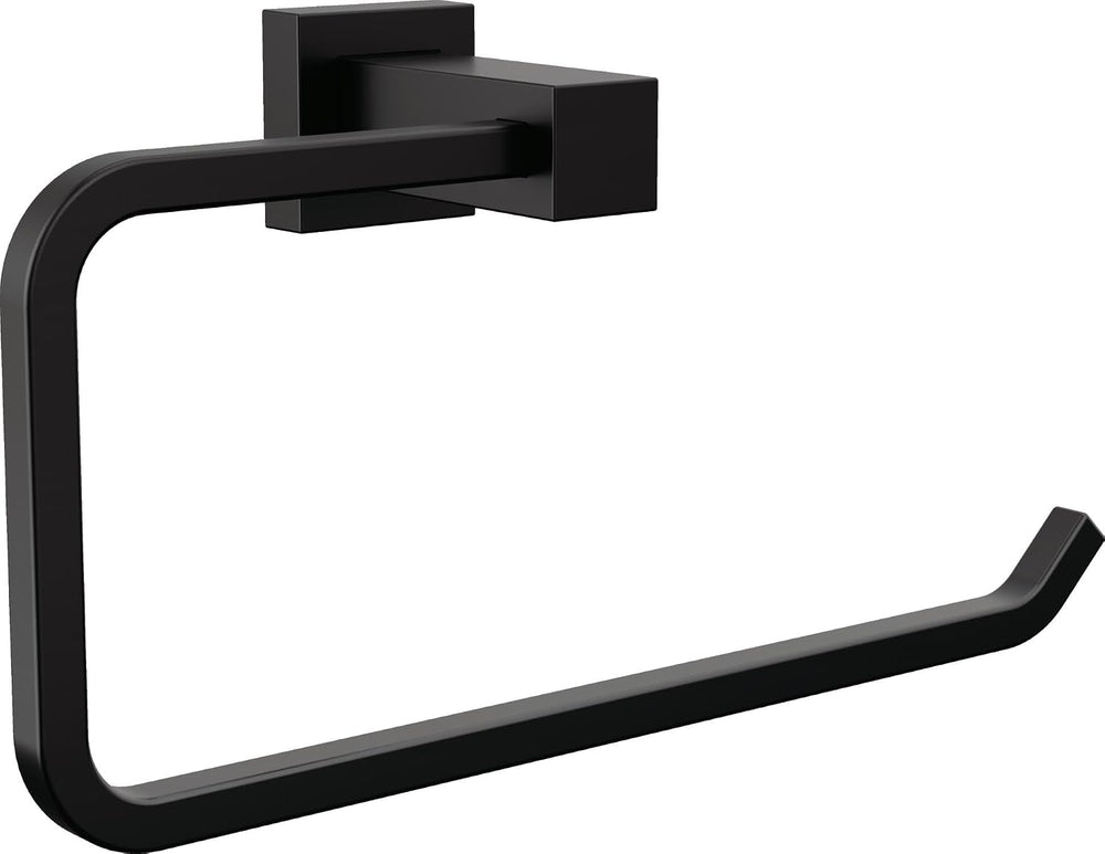 Delta Faucet Velum Towel Ring, Black Bathroom Wall Mounted Ring, Hand Towel R...
