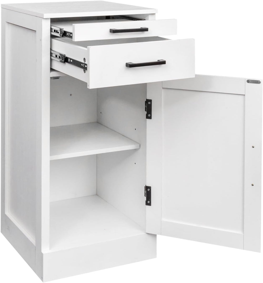 WERSMT Wine Cabinet Freestanding Floor with 2 Drawers, Wood Wine Rack Counter...