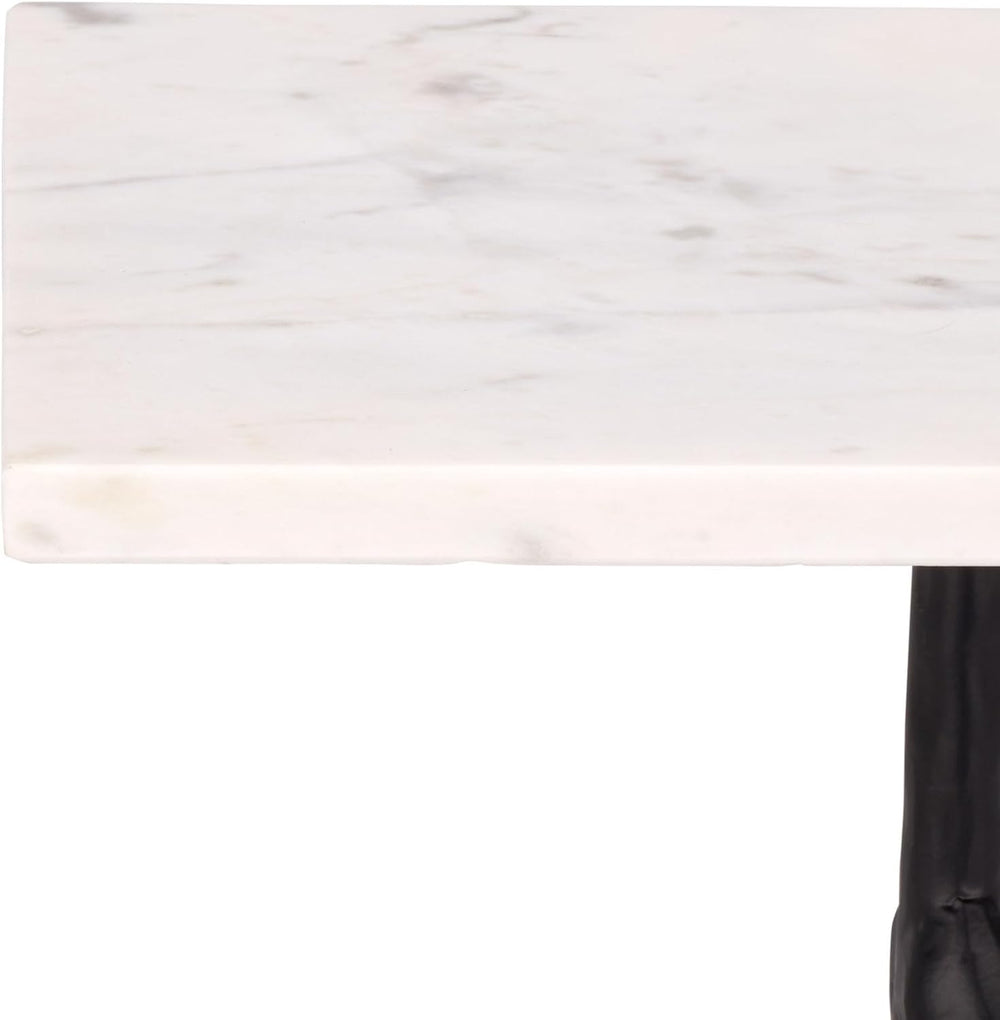 SAFAVIEH Home Collection - Warso White & Black Marble Accent Table, Sculp...