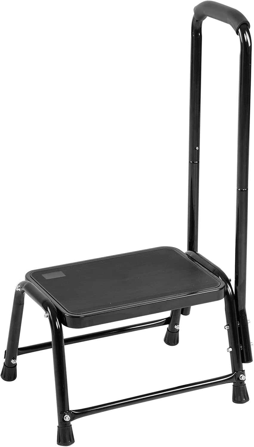 Step Stool with Handle for Adults๏ผSeniors Heavy Duty Holds 350 lbs.Stepping S...