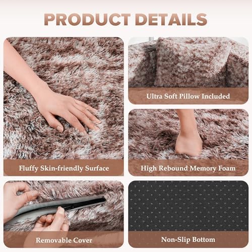 HABUTWAY Convertible Sofa Bed, 3-in-1 Futon Sofa Bed with Pillow, Foldable Pu...