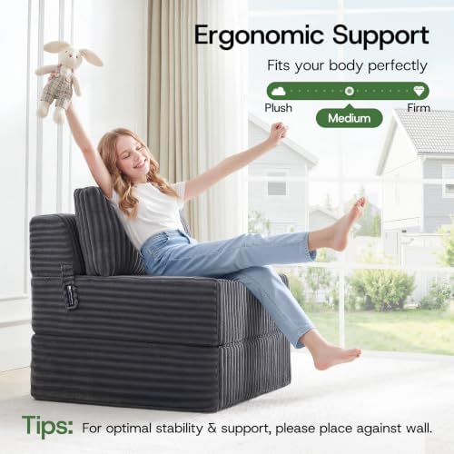 Convertible 4-in-1 Folding Sofa Bed Sleeper Chair Couch Foldable Chaise Loung...