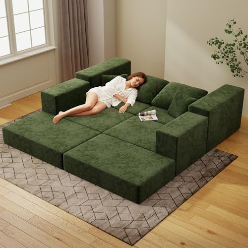 Cloud Modular Sectional Sofa, Comfy Couch for Living Room, Modern L-Shaped Co...
