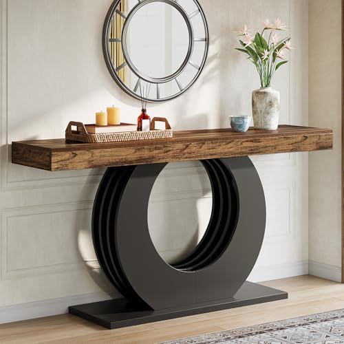 Tribesigns 63-Inch Console Sofa Table, Rustic Industrial Farmhouse Entryway T...
