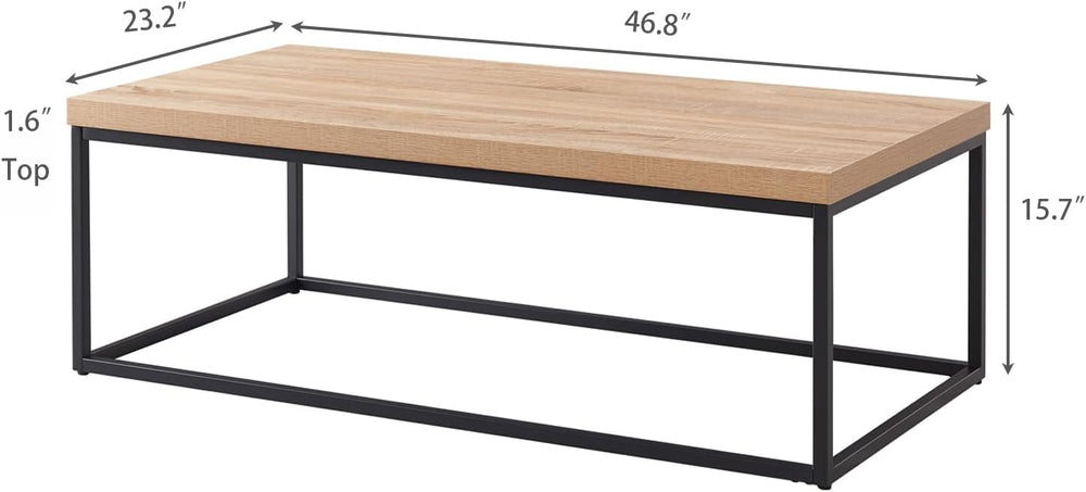 CENSI Natural Oak Coffee Table/Center Table, 47-Inch
