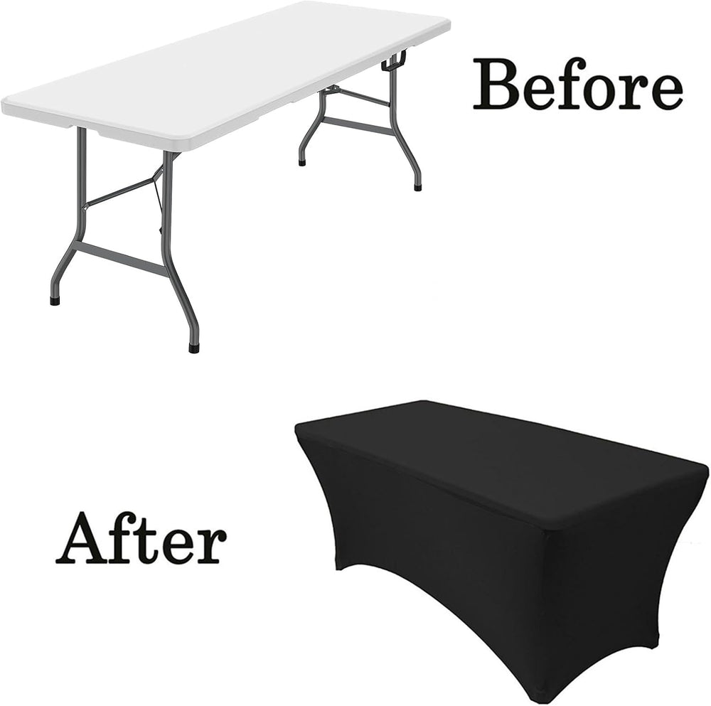 6 ft HDPE Folding Table with Anti-Arch Lock, Carry Handle, 330 lb Capacity