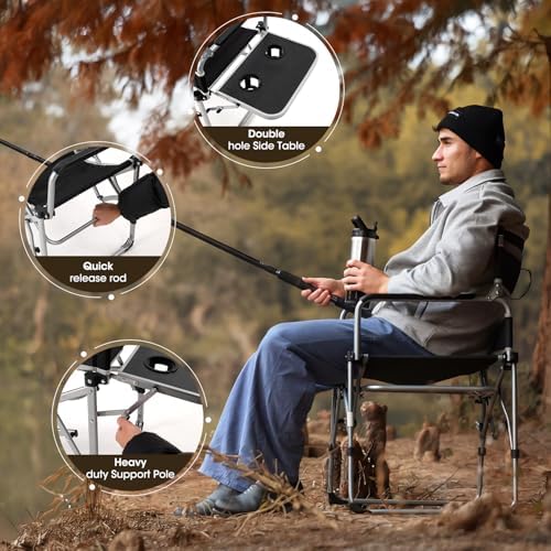 MOON LENCE Directors Camping Chair, Heavy Duty,Oversized Portable Folding Cha...