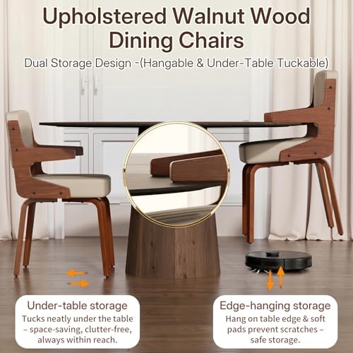 Dining Chairs Set of 4,Mid Century Modern Kitchen Chair with Hanging Arm | Se...