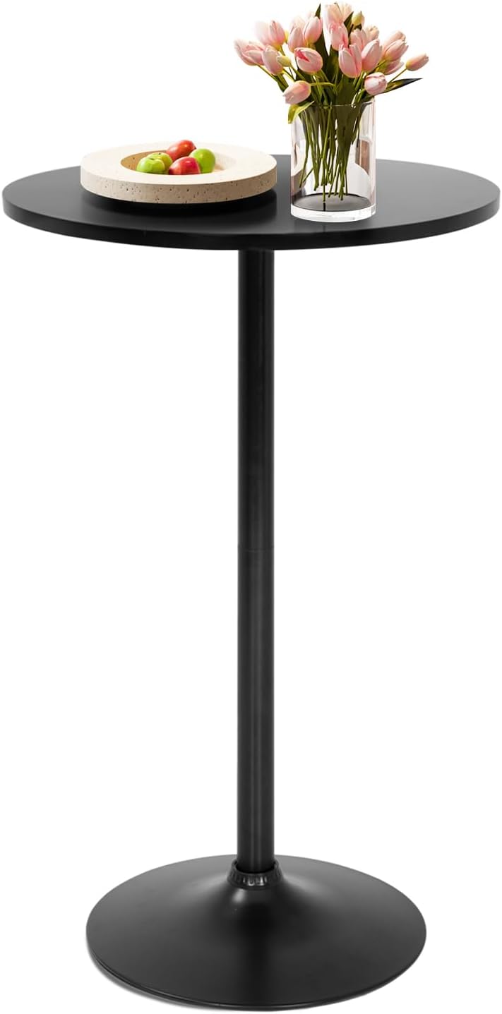 FDW | Bar Table | 40 Inch | Dark Black | Fixed Height Round Table