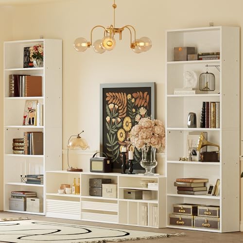 IRONCK Bookshelf and Bookcases 70" Tall, 6 Tiers Display Storage Shelves