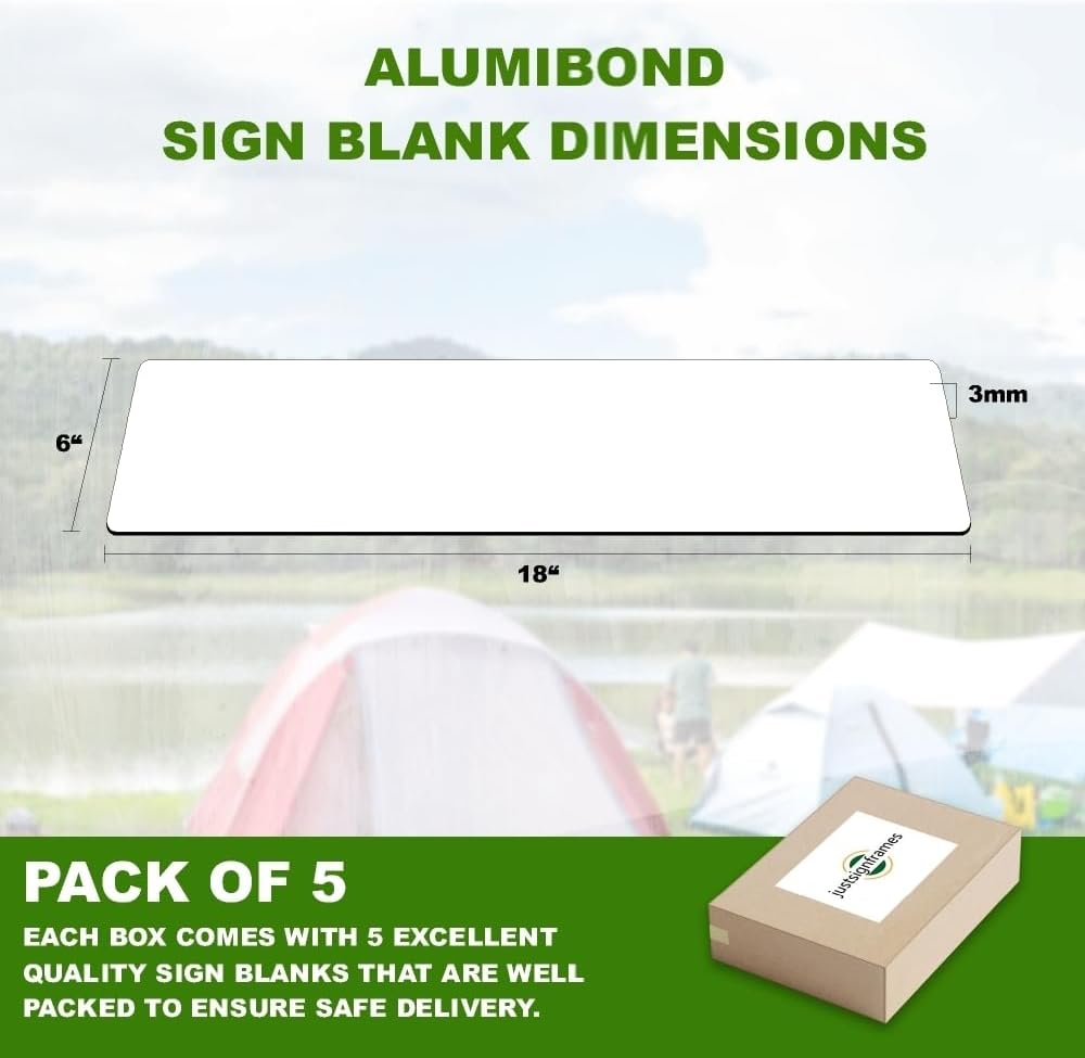 Alumibond Blank Metal Sign (Pack of 5), Made of Alumibond Sheet Metal Plate t...