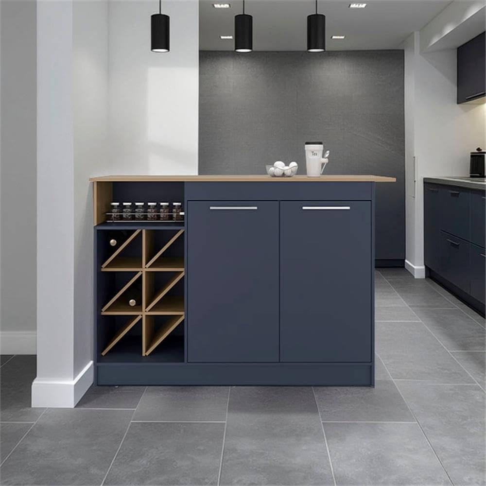 Pemberly Row Kitchen Island, 43.3H x 63.3W x 23D, Engineered Wood, Natural Oa...