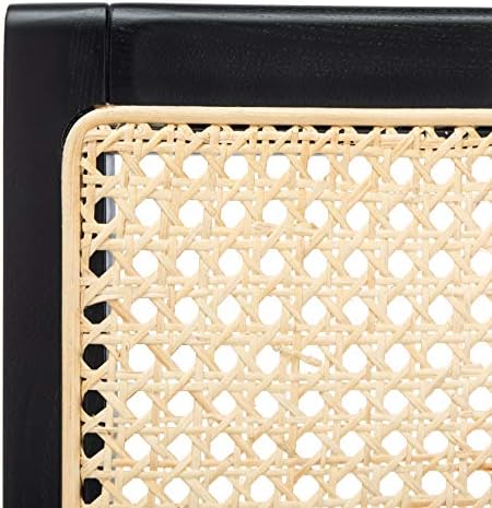 Safavieh Couture Hattie 19-inch Black and Natural Rattan Dining Chair (Set of 2)