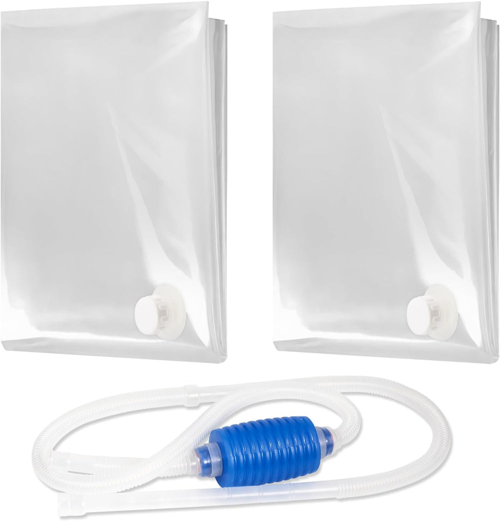 Emergency Drinking Water Storage 45 Gallon 2 Pack, Food-Grade Bathtub Bladder...