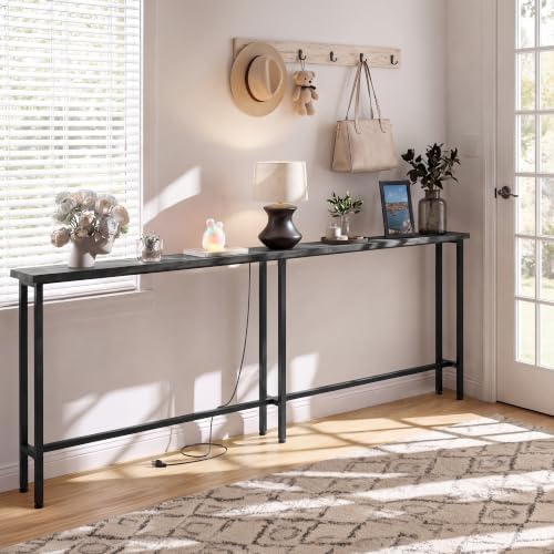 GRLEAF 78" Sofa Table with Built-in Power Strip (2 AC Outlets & 2 US...