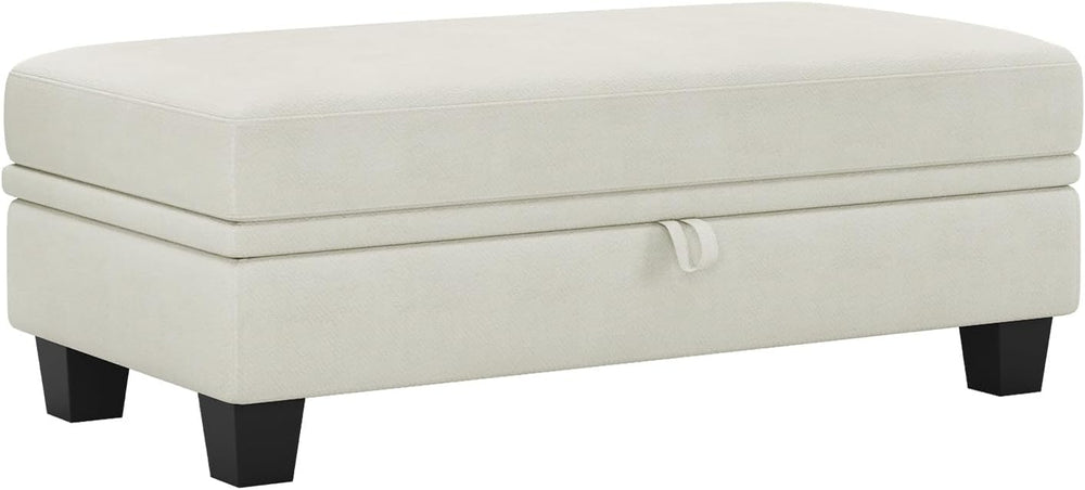 Belffin 45.9" Storage Ottoman Bench Oversized Ottoman for Footrest Uphol...