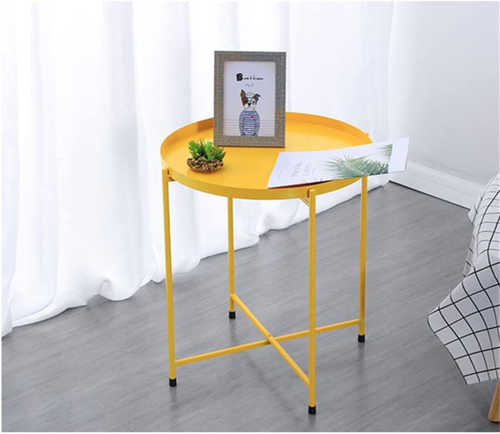Nordic Iron Small Coffee Table Foldable Gold Color Simple Sofa Side Living Ro...