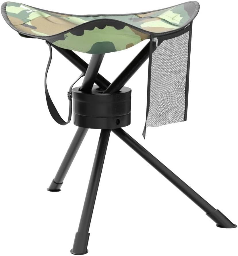 GEERTOP Swivel Camping Stool, Lightweight Fold Hunting Stool