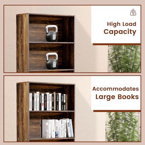 GRUSIGN 71" Tall 6-Tier Bookshelf, Large Open Display Bookcase with Ampl...