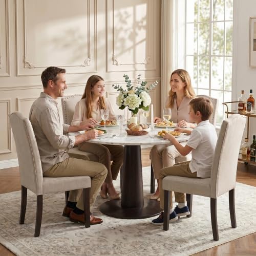 Upholstered Dining Chair Modern Parsons Stylish Kitchen Diner Set of 6