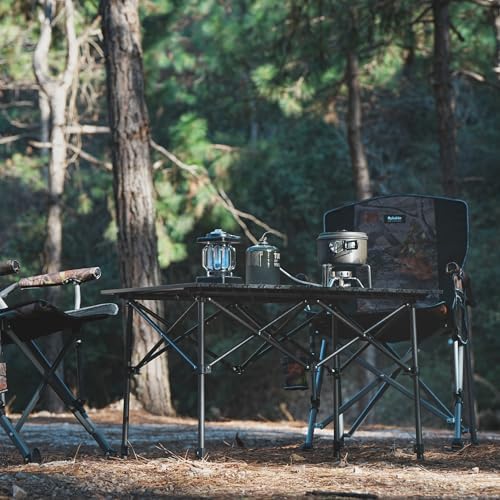 Byliable Folding Camping Table, Portable Aluminum Adjustable Height, Black | ...
