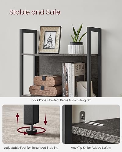 VASAGLE 5 Tier Bookshelf, Free Standing Bookcase Storage Organizer
