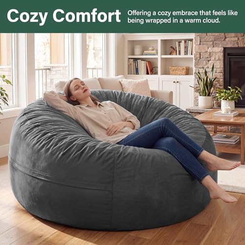 fond + found Adults Bean Bag Chair 5FT Big BeanBag Chair Giant Oversized | Me...