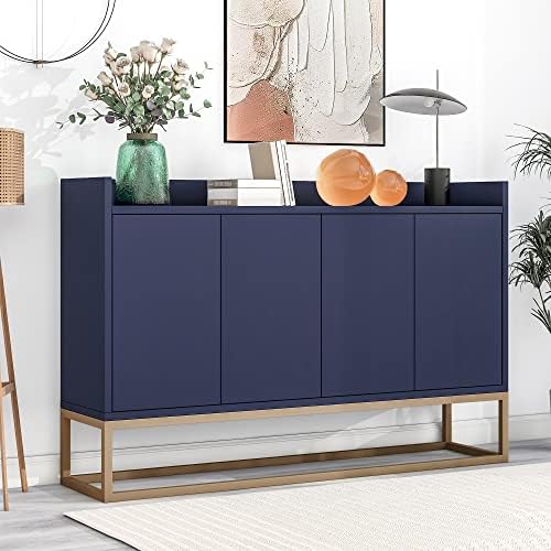 LUMISOL Sideboard Buffet Cabinet with Storage, Modern Storage Cabinet with 4 ...
