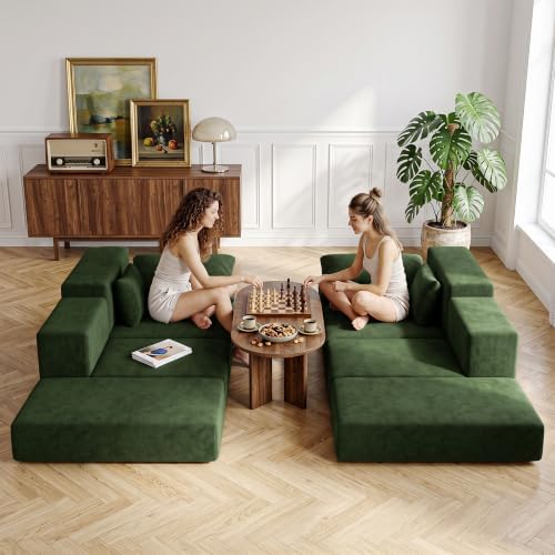 Cloud Modular Sectional Sofa, Comfy Couch for Living Room, Modern L-Shaped Co...